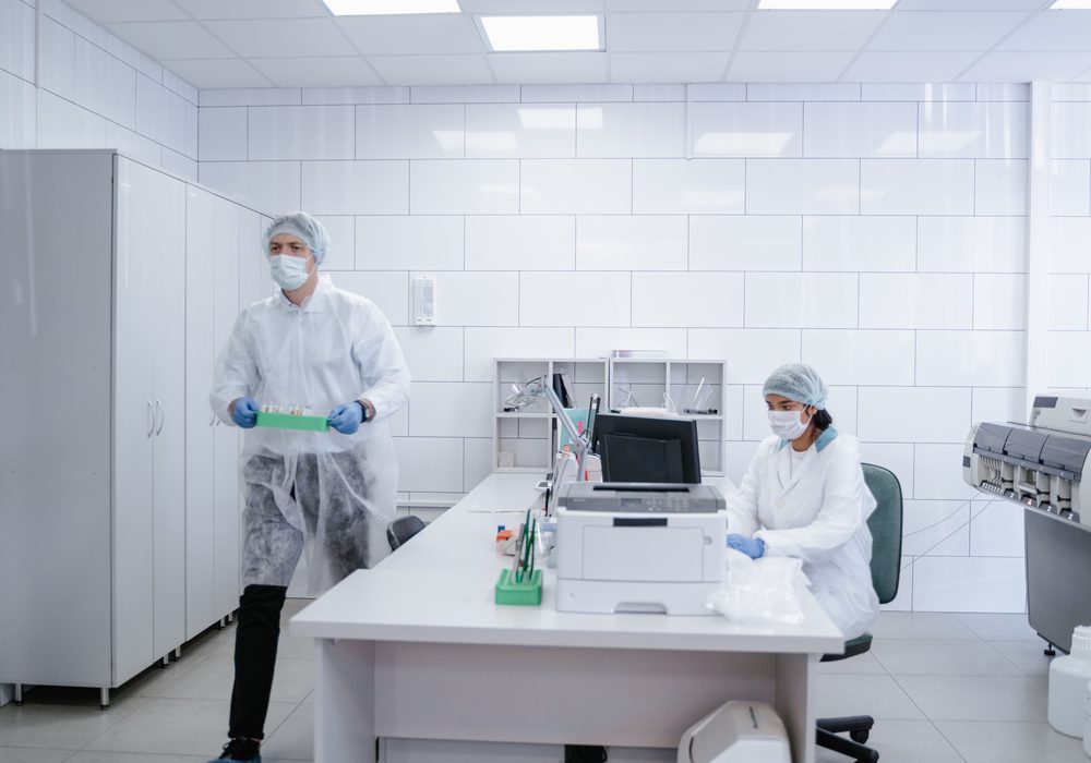 CardioVital laboratory bench with supplement samples being prepared for testing